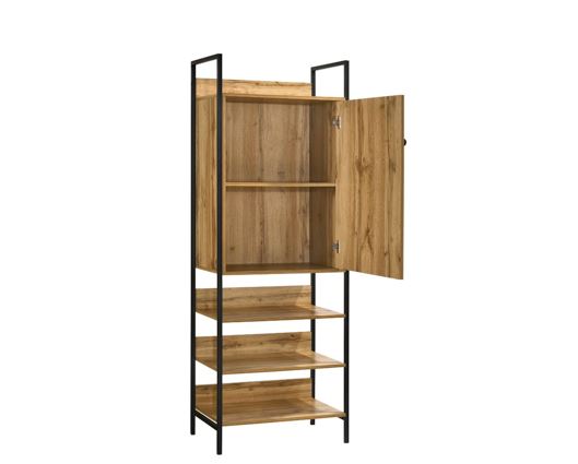 Zahra Storage Cabinet with 1 Door & 3 Shelves