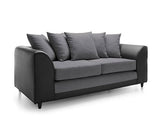 Dylan 3 Seater-Black & Charcoal