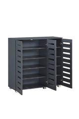 Euston 3 Door Shoe Cabinet - Dark Grey