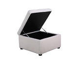 Milo 2 Seater Sofa With Footstool- White