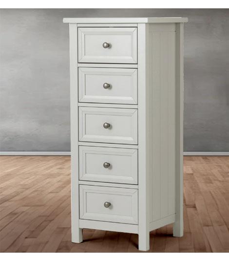 MAINE 5 DRAWER TALL CHEST - DOVE GREY