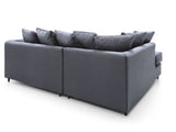 Chicago Left Hand Facing Corner Sofa-Dark Grey