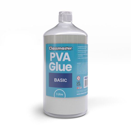 Classmaster PVA Glue Washable - Blue Label (1 Litre) PVA1000BU