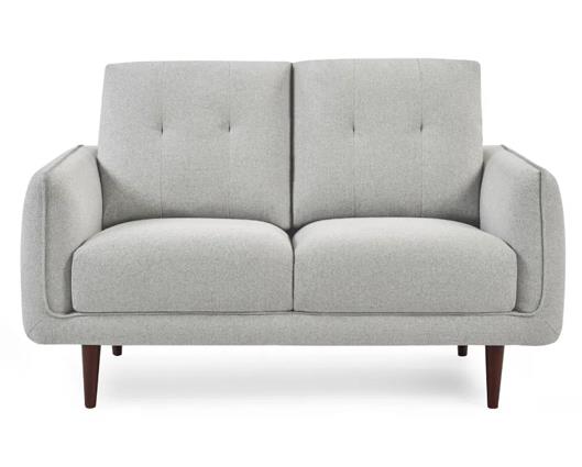Remy Fabric 2 Seater Sofa Light Grey