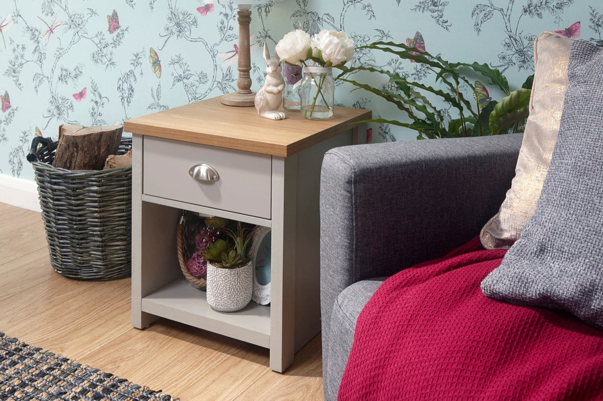 Lancaster lamp table grey