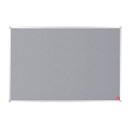 5 Star Office Felt Noticeboard with Fixings and Aluminium Trim 1200x900mm Grey