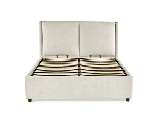 Maddock Ottoman Storage Double Bed - Beige