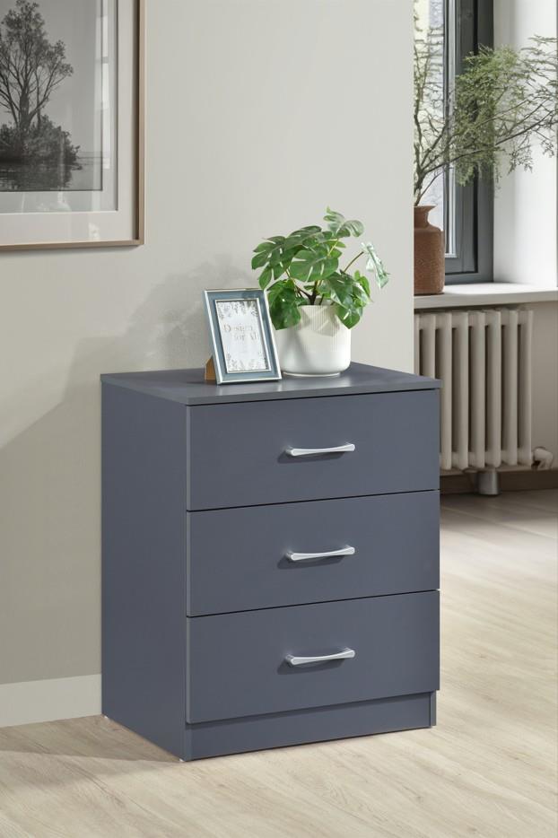 Highbury 3 Drawer Chest - Dark Grey