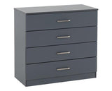 DAKOTA 3 DOOR WARDROBE BEDROOM SET - DARK GREY