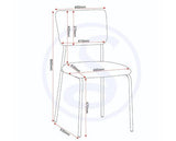 SHELDON DINING CHAIR (X4 PER BOX) - GREY BOUCLE FABRIC