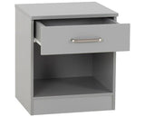DAKOTA 1 DRAWER BEDSIDE - LIGHT GREY