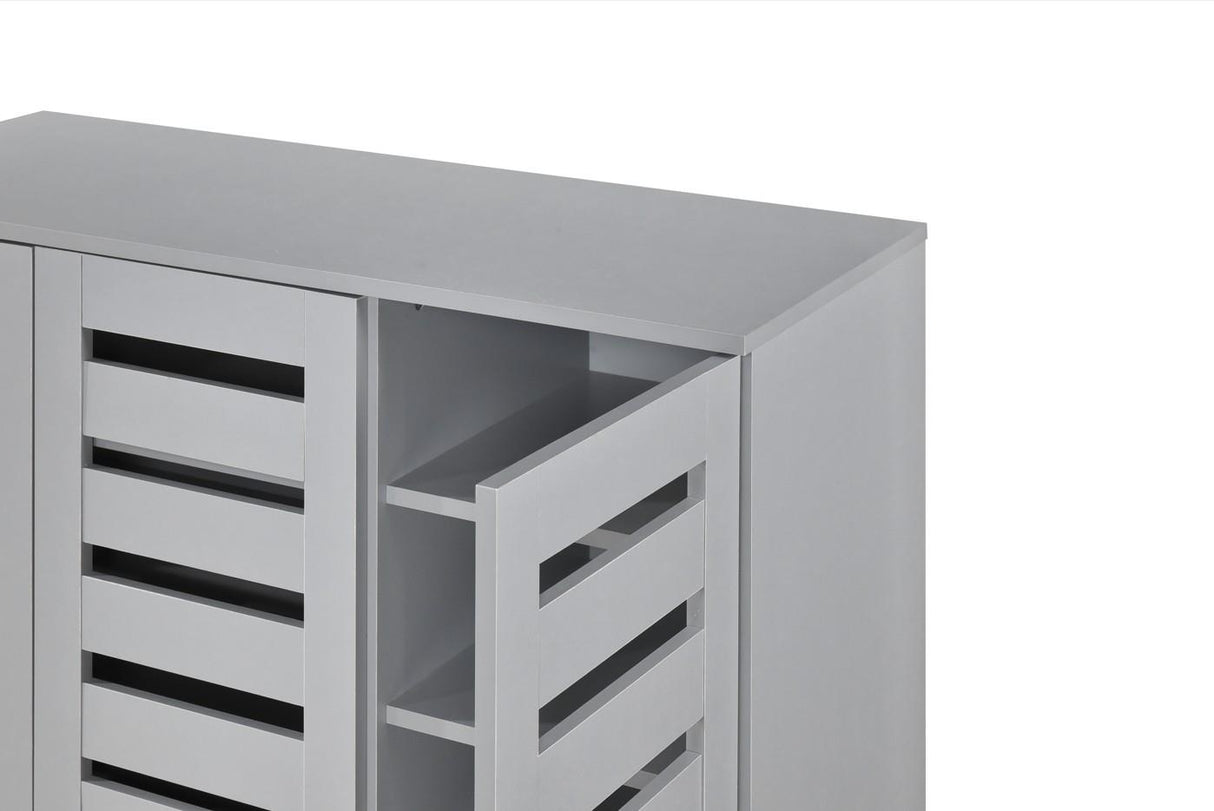 Euston 3 Door Shoe Cabinet - Light Grey