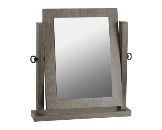 Lisbon Dressing Table Mirror - Black Wood Grain