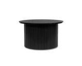 Axel Round Fluted Coffee Table - Black