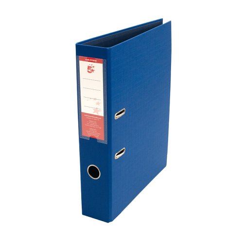 5 Star Office Premium Polypropylene Lever Arch File Foolscap Royal Blue (Pack of 10)