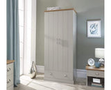 Kendal 2 door 1 drawer wardrobe grey