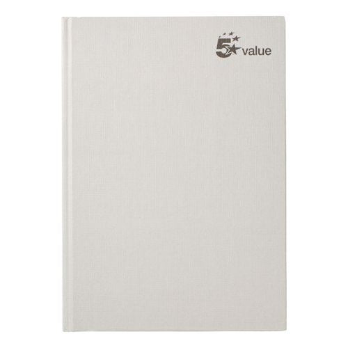 5 Star Value Casebound Notebook 70gsm Ruled 192pp A4 (Pack of 5)