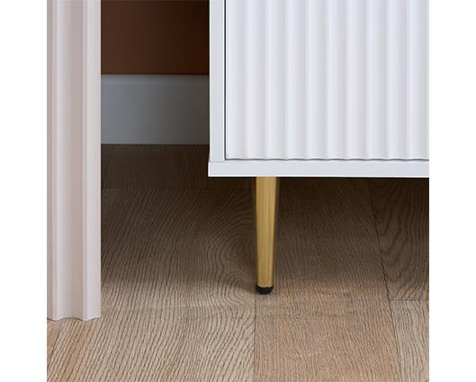 Zara 2 Door Fluted Wardrobe - White