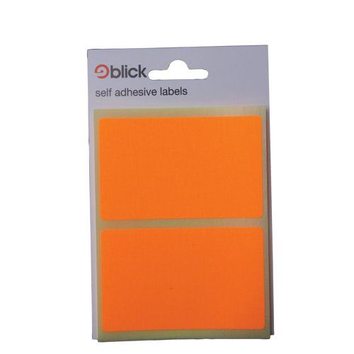 Blick Fluorescent Labels in Bags 50x80mm 8 Per Bag Orange (Pack of 160) RS010852