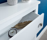 Deluxe two tier shoe cabinet white