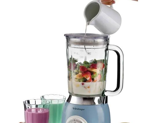 Ariete Vintage 1.5 Litre Glass Jug Blender -  Blue