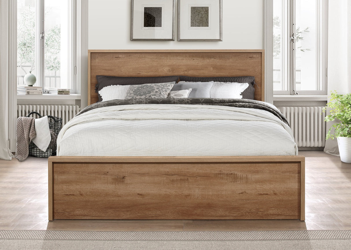 Stockwell King Bed with Drawers - Oak