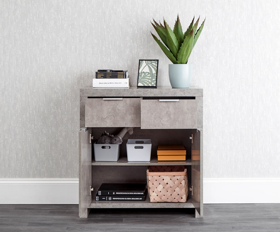 Bloc Compact Sideboard Concrete