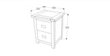 Boston 2 Drawer Petite Bedside Cabinet