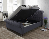 Castello Double Side Ottoman Bed - Charcoal