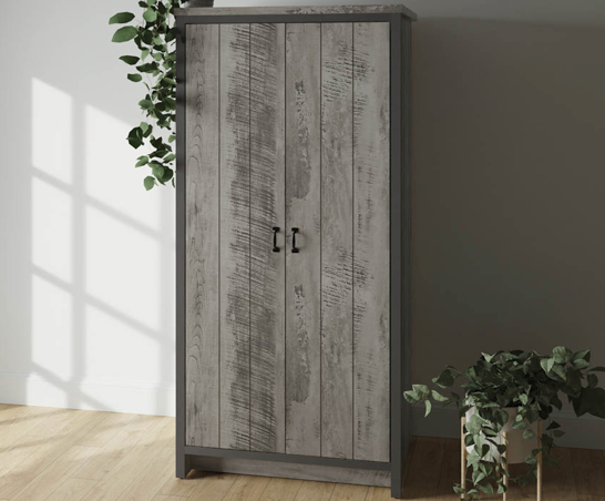 Boston 2 Door Wardrobe Grey