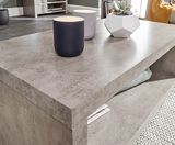 Bloc Coffee Table With Shelf Concrete