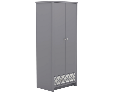 Arianna 2 Door 1 Drawer Wardrobe Cool Grey