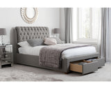 Valentino Double Bed - Grey