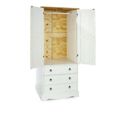 Corona White 2 Door, 3 Drawer Wardrobe