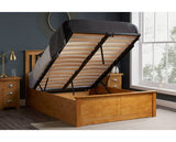 Phoenix King Ottoman Bed - Oak