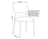 SHELDON DINING CHAIR (X4 PER BOX) - NAVY BLUE VELVET FABRIC
