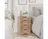 TESSA 3 DRAWER BEDSIDE - NATURAL OAK EFFECT