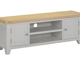 WINDSOR STRAIGHT TV UNIT - PEBBLE GREY/OAK