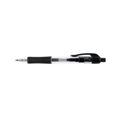 Q-Connect Retractable Ballpoint Pen Medium Black (Pack of 10) KF00267