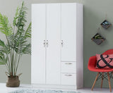 Essentials 3 Door Double Wardrobe White
