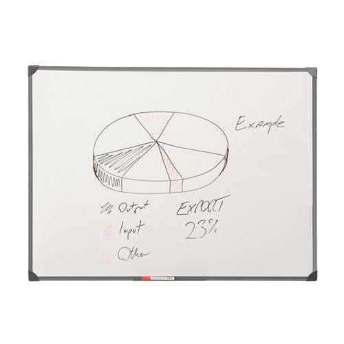 5 Star Office Drywipe Non-Magnetic Board with Fixing Kit and Detachable Pen Tray 600x450mm