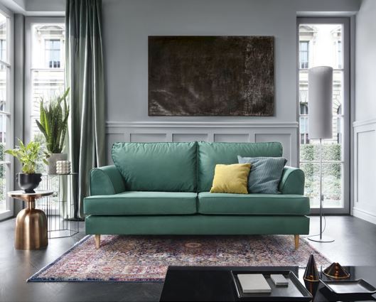 Harper 3 Seater - Forest Green