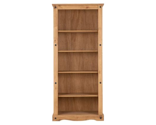 Corona Tall Bookcase - Distressed Waxed Pine