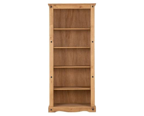 Corona Tall Bookcase - Distressed Waxed Pine
