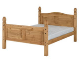 Corona 5' Bed High Foot End - Distressed Waxed Pine