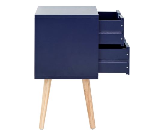 Nyborg Pair Of 2 Drawer Bedsides Nightshadow Blue