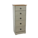 Corona Classic 5 drawer narrow chest of drawers