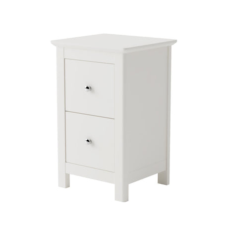 Nairn White 2 drawer petite bedside cabinet