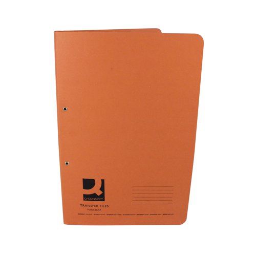 Q-Connect Transfer File 35mm Capacity Foolscap Orange (Pack of 25) KF26059