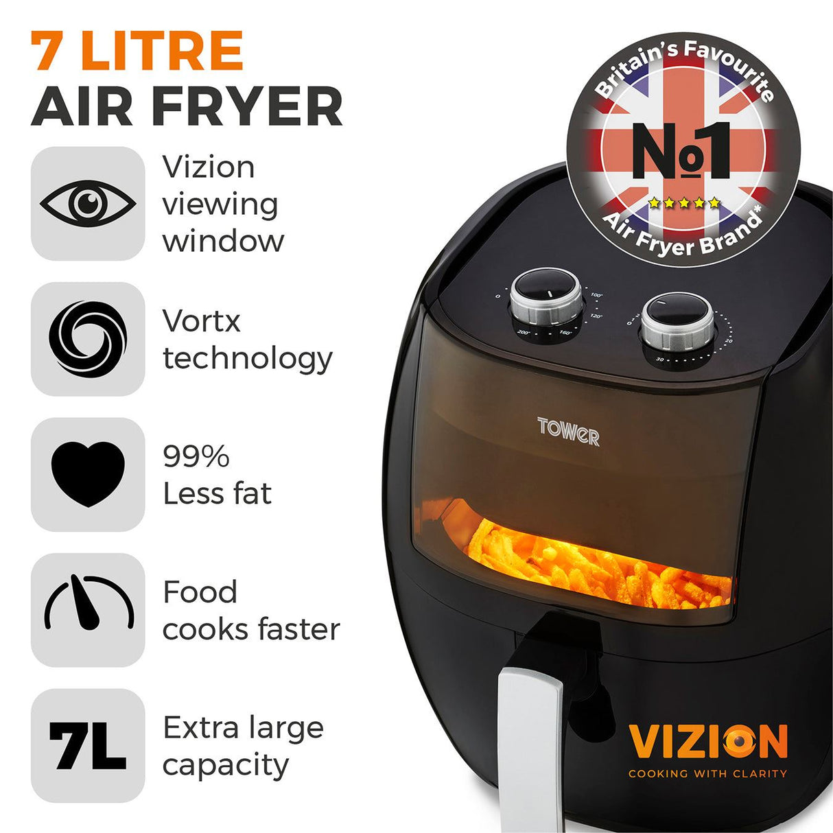 Tower Vortx Vizion 7L Air Fryer